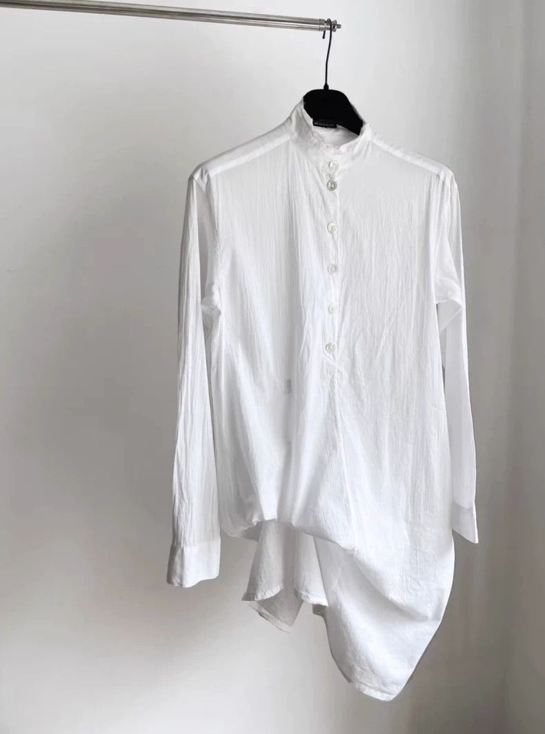 Ann Demeulemeester Ann Demeulemeester Long Shirt with Small Stain- DMC Size US M / EU 48-50 / 2 - 3 Thumbnail