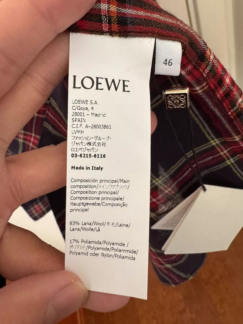 Loewe LOEWE Men's New Plaid Shirt with Tags- DMC Size US M / EU 48-50 / 2 - 4 Thumbnail