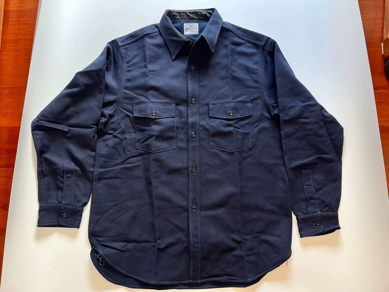 The Real McCoy's JOE McCOY Heavy Moleskin Shirt Navy Color- DMC Size US L / EU 52-54 / 3 - 3 Thumbnail