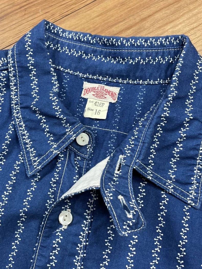 The Real McCoy's RM Double Diamond Flower Pattern Long Sleeve Shirt- DMC Size US L / EU 52-54 / 3 - 6 Thumbnail