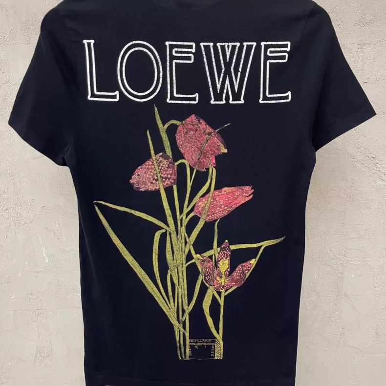 Loewe Loewe Black Floral Cut-Out Logo T-Shirt- DMC Size US XS / EU 42 / 0 - 5 Thumbnail