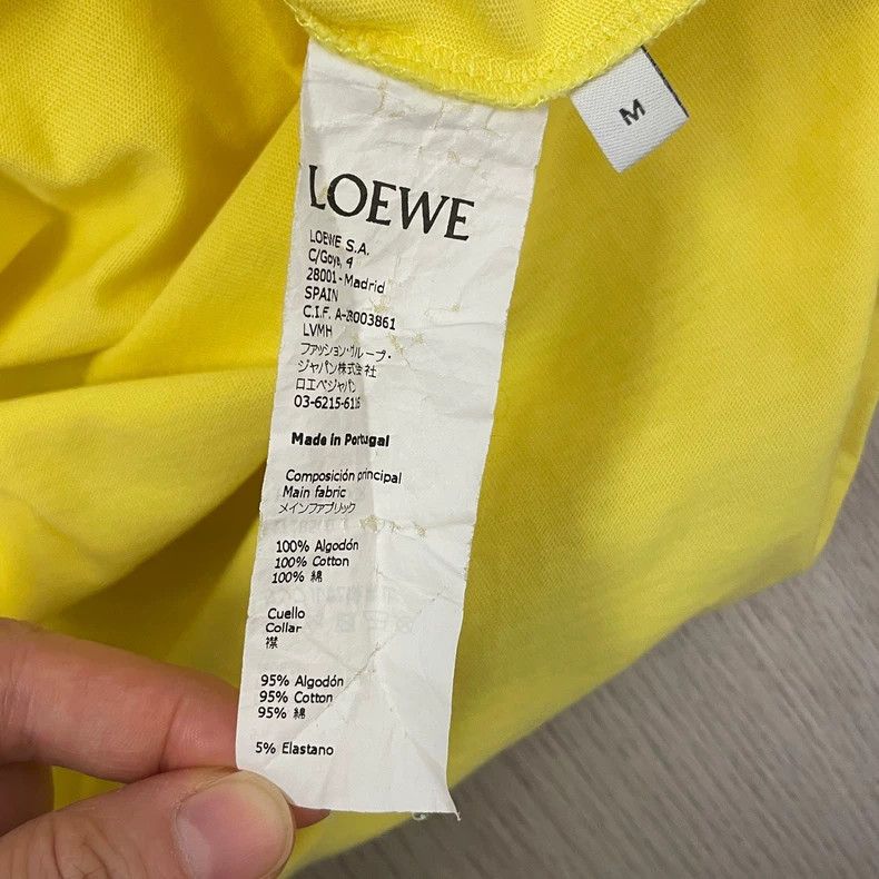 Loewe Loewe Yellow Logo Short Sleeve T-Shirt- DMC Size US M / EU 48-50 / 2 - 6 Thumbnail