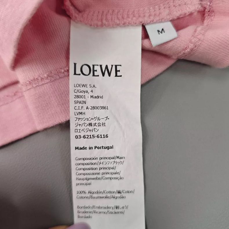 Loewe Loewe Pink Embroidered Logo Cropped T-Shirt- DMC Size US M / EU 48-50 / 2 - 6 Thumbnail