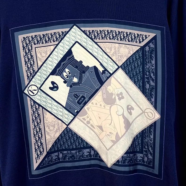 Dior Dior Kenny Scharf Blue Wool Long Sleeve Sweater- DMC Size US M / EU 48-50 / 2 - 4 Thumbnail