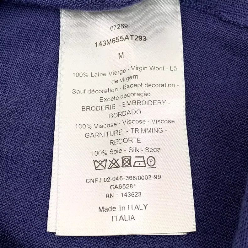 Dior Dior Kenny Scharf Blue Wool Long Sleeve Sweater- DMC Size US M / EU 48-50 / 2 - 8 Thumbnail