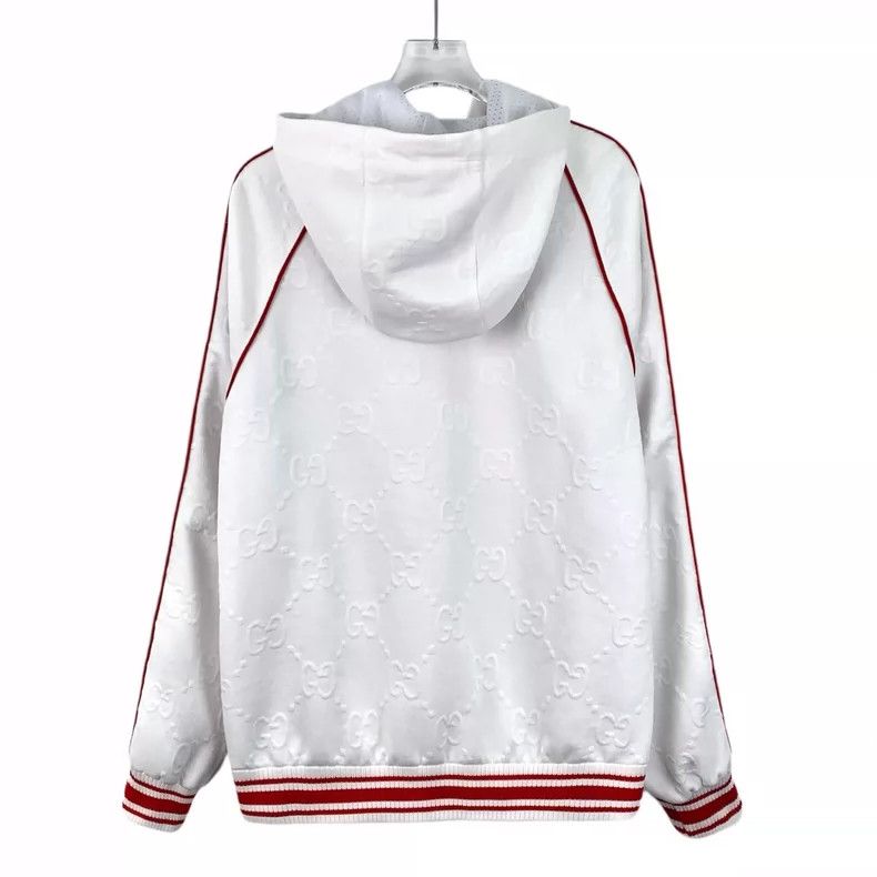 Gucci Gucci White Logo Hooded Jacket with Stripes- DMC Size US XS / EU 42 / 0 - 2 Thumbnail