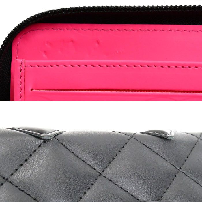 Chanel Chanel Chanel Cambon Line Lambskin Long Wallet Leather Long Wallet A48660 Size ONE SIZE - 6 Thumbnail