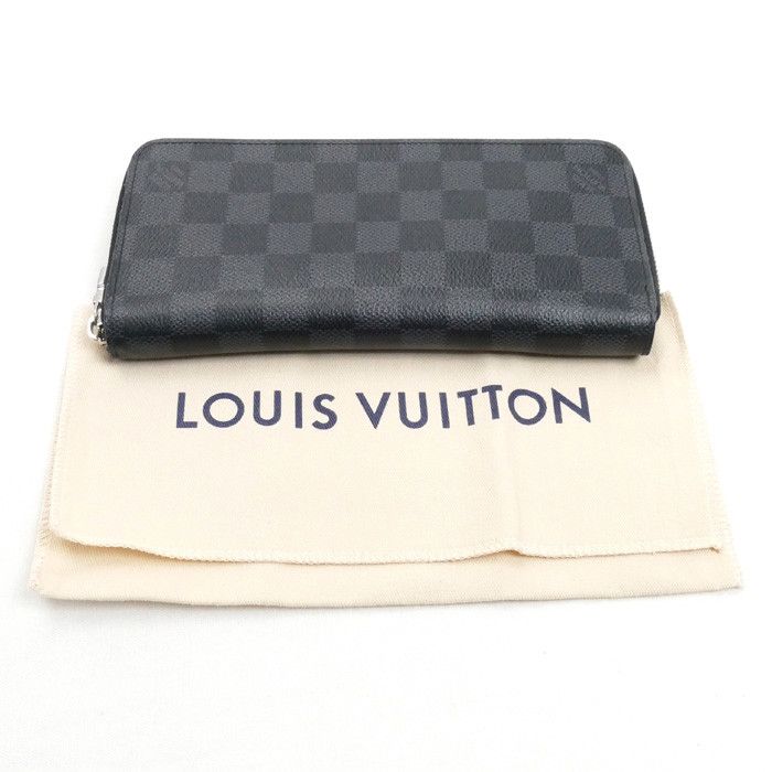 Louis Vuitton Louis Vuitton Louis Vuitton Zippy Wallet Vertical Damier Graphite Long Wallet Canvas Long Wallet N63095 Size ONE SIZE - 7 Thumbnail
