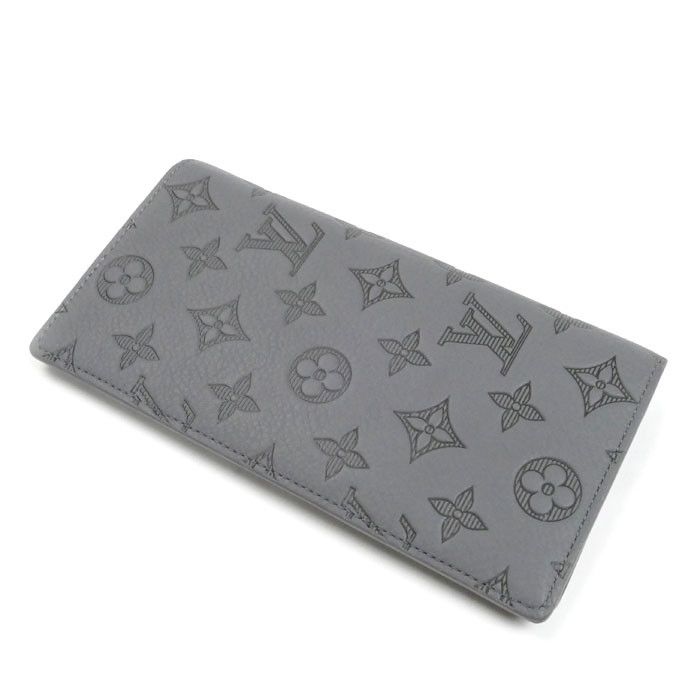 Louis Vuitton Louis Vuitton Louis Vuitton Portefeuille Brazza Monogram Shadow Long Wallet Leather Long Wallet M81335 DUTY FREE for USA Size ONE SIZE - 2 Thumbnail