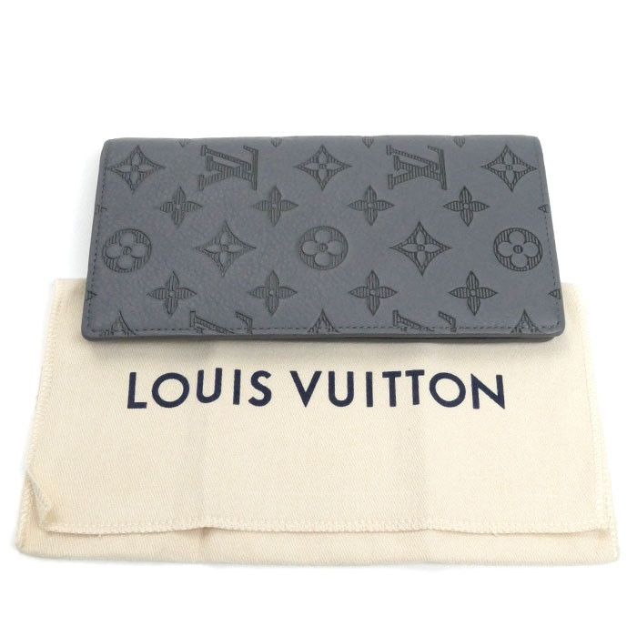 Louis Vuitton Louis Vuitton Louis Vuitton Portefeuille Brazza Monogram Shadow Long Wallet Leather Long Wallet M81335 DUTY FREE for USA Size ONE SIZE - 9 Thumbnail