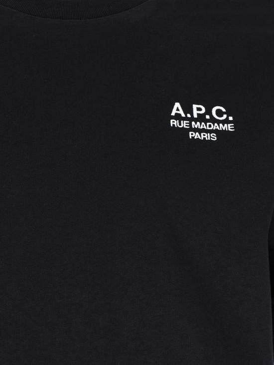 A.P.C. A.P.C. Men T-Shirts COHBU M26388 TZC Black Size US XL / EU 56 / 4 - 3 Thumbnail