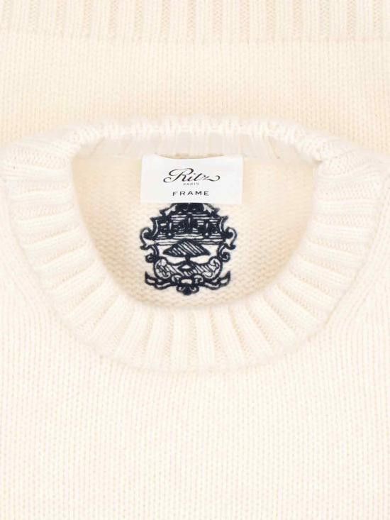 Frame FRAME Women Sweater MP25KSW030 CREA White Size L / US 10 / IT 46 - 3 Thumbnail