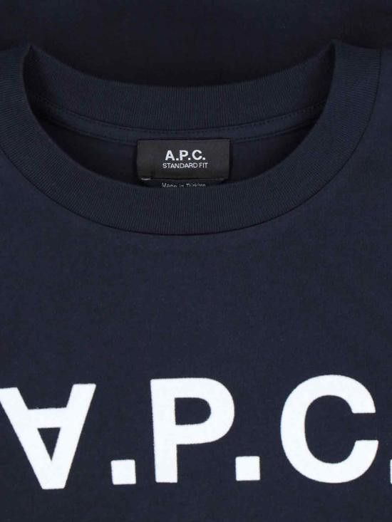 A.P.C. A.P.C. Men T-Shirts COHBM M26384 TIQ Blue Size US XXL / EU 58 / 5 - 3 Thumbnail