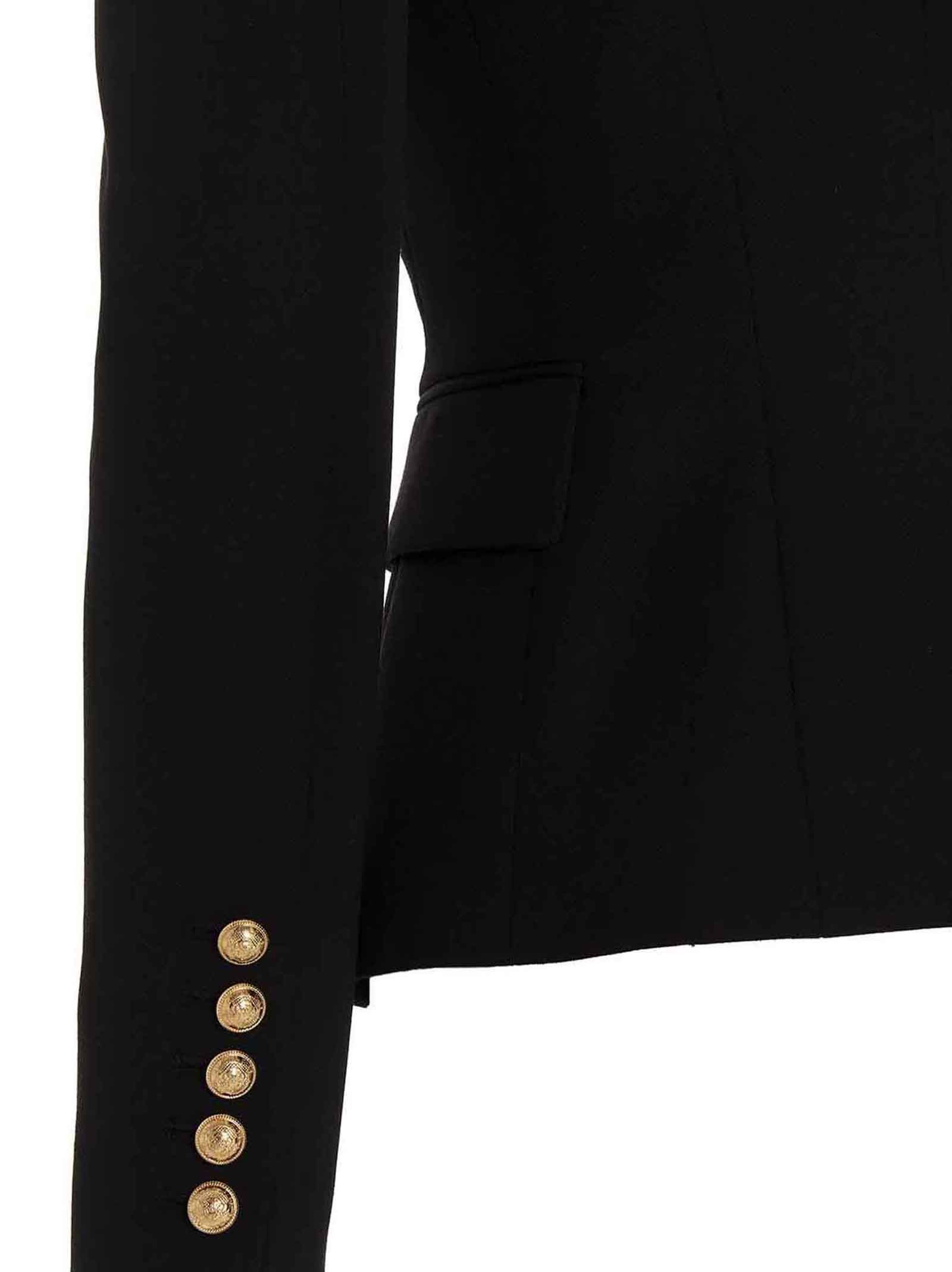 Balmain Double Breast Blazer Jacket With Logo Buttons Size XS / US 0-2 / IT 36-38 - 4 Thumbnail