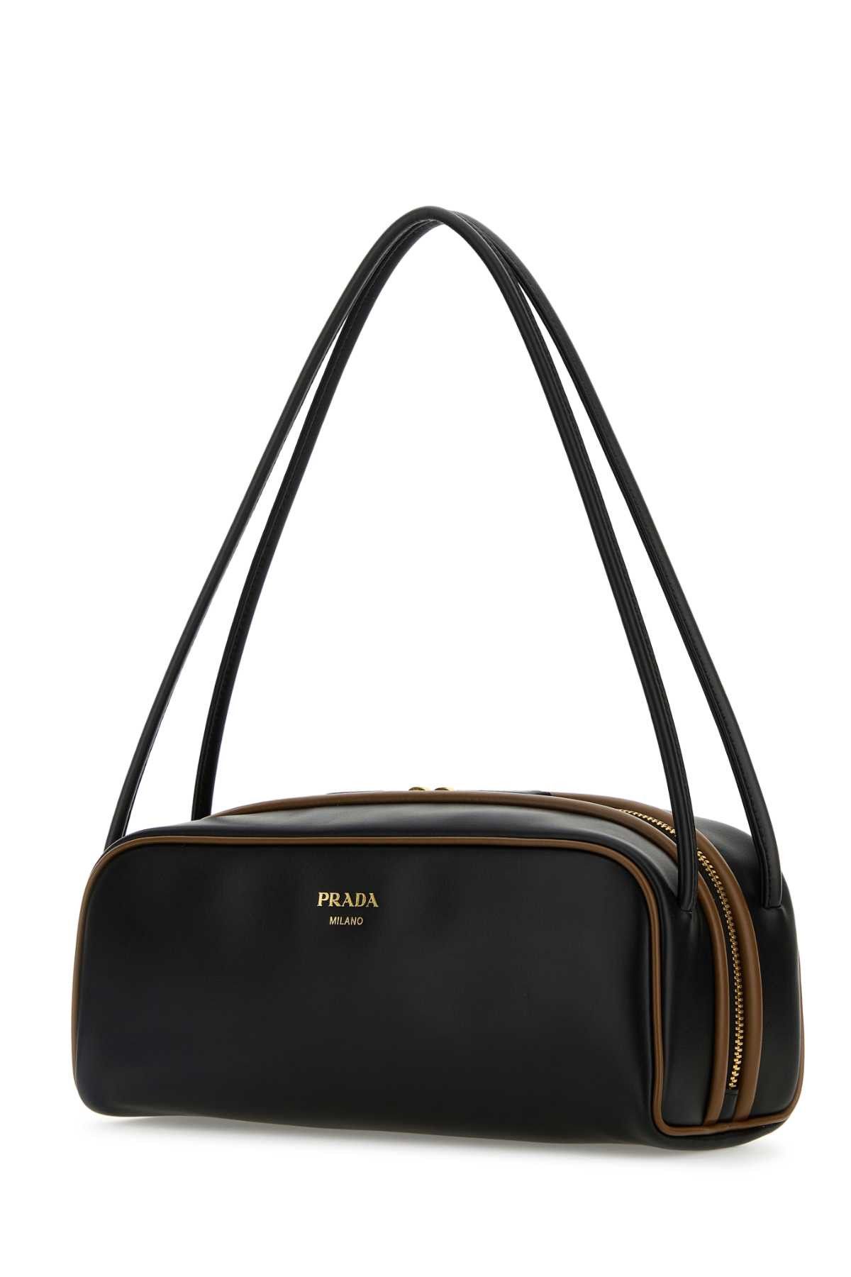 Prada Black Leather Shoulder Bag Size ONE SIZE - 2 Thumbnail