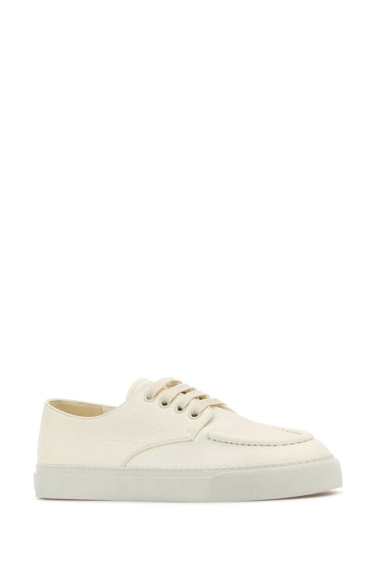 Prada Ivory Leather Sneakers Size US 9 / EU 42 - 2 Thumbnail