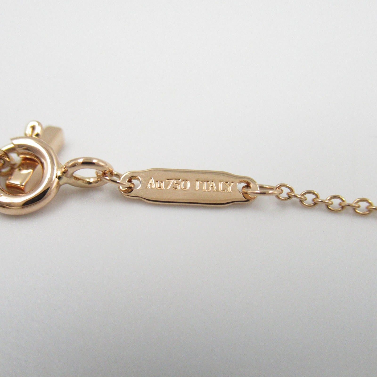 Tiffany & Co. Tiffany Co T-Smile Mini Diamond Necklace K18Pg (Pink Gold) Clear Size ONE SIZE - 5 Thumbnail