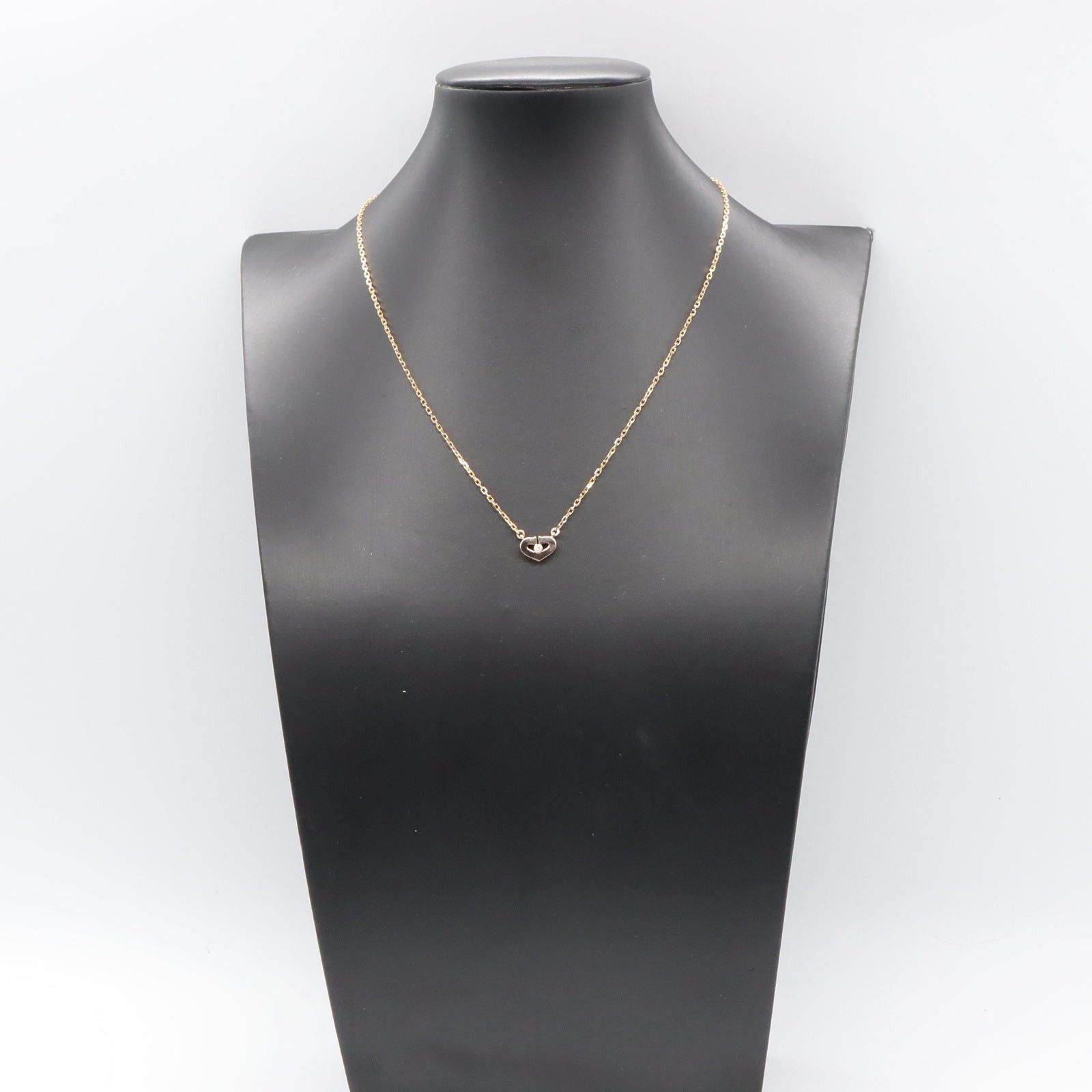 Cartier Cartier C Heart Necklace 1Pd K18Pg (Pink Gold) Diamond Clear Size ONE SIZE - 6 Thumbnail