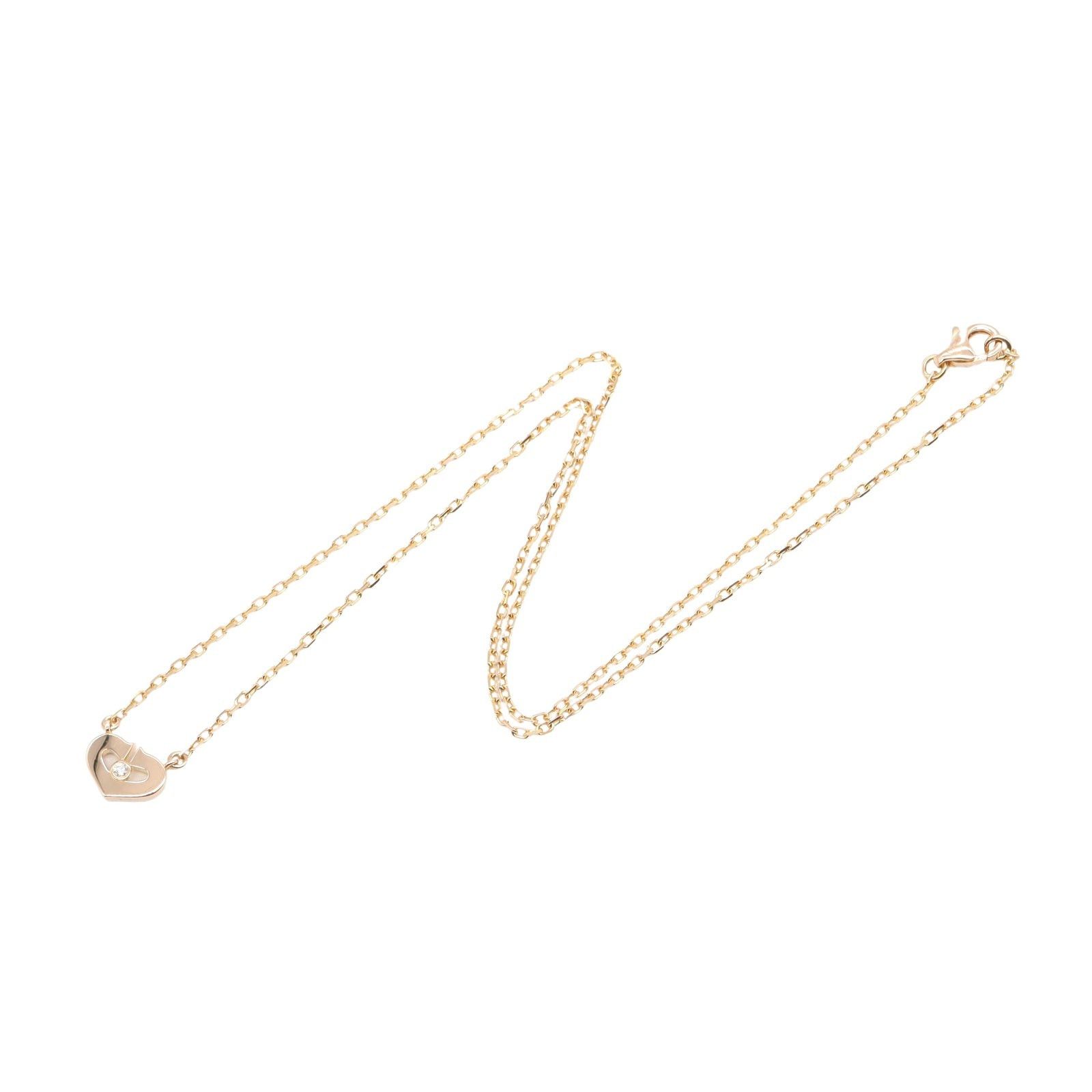 Cartier Cartier C Heart Necklace 1Pd K18Pg (Pink Gold) Diamond Clear Size ONE SIZE - 3 Thumbnail
