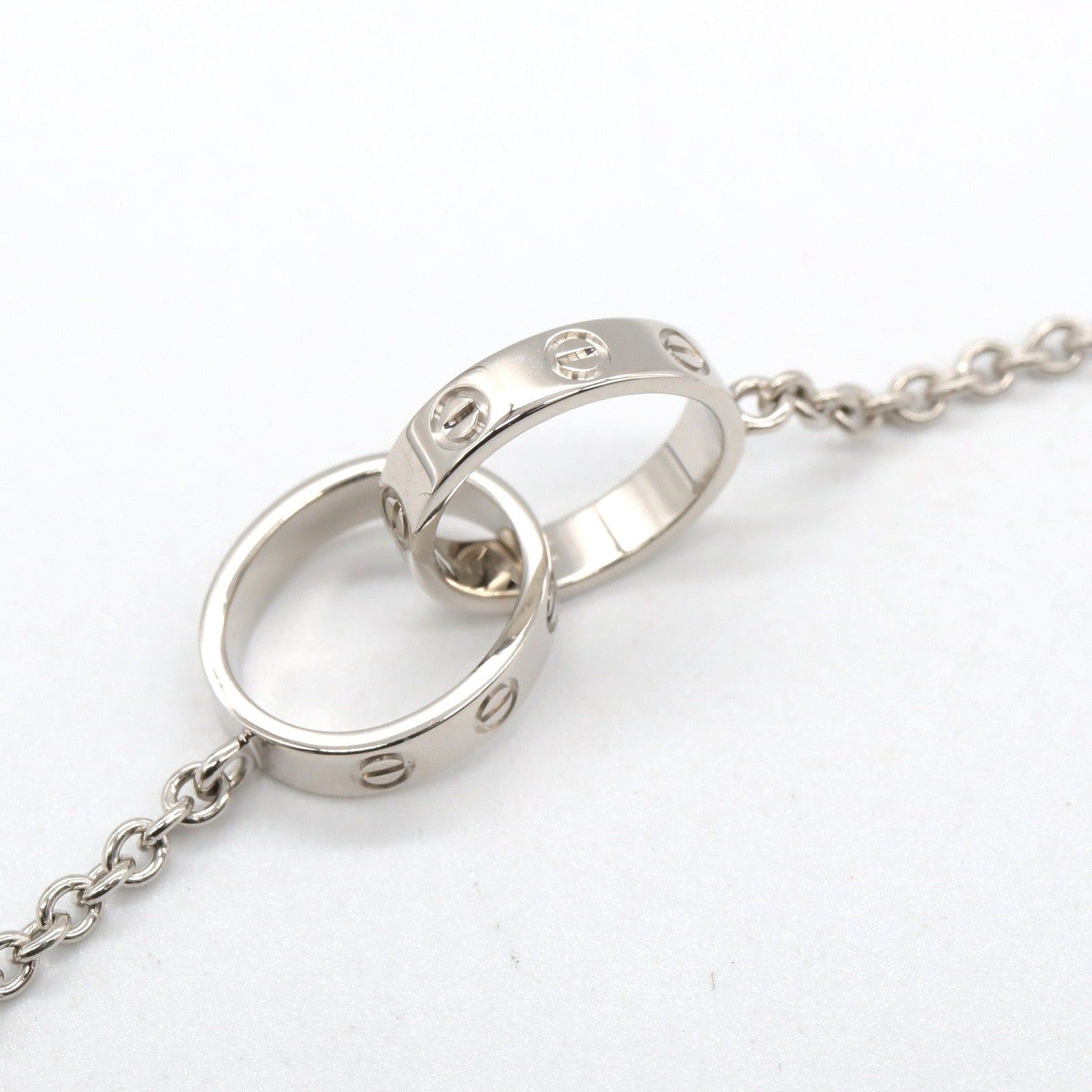 Cartier Cartier Baby Love Necklace K18Wg (White Gold) Silver Size ONE SIZE - 4 Thumbnail
