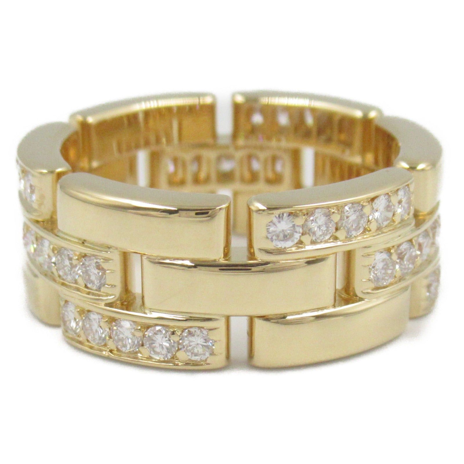 Cartier Cartier Mailon Panthère Half Diamond Ring K18 (Yellow Gold) Clear Size ONE SIZE - 3 Thumbnail
