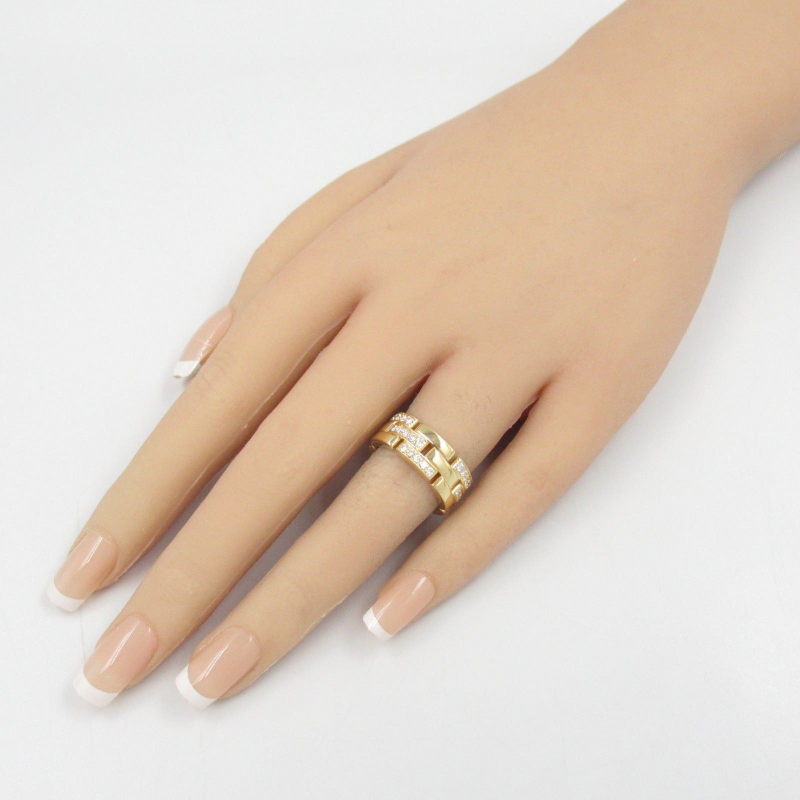 Cartier Cartier Mailon Panthère Half Diamond Ring K18 (Yellow Gold) Clear Size ONE SIZE - 10 Thumbnail