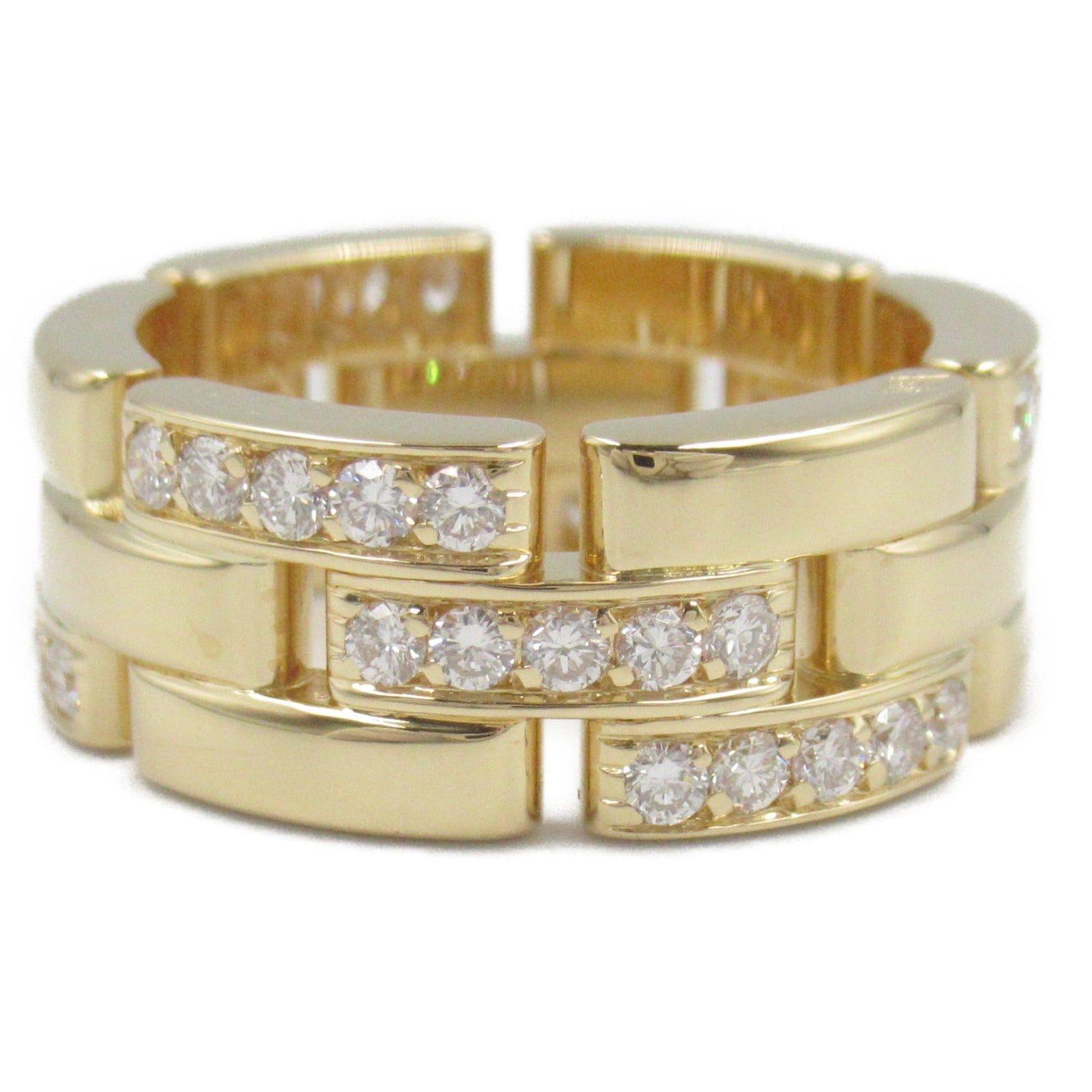 Cartier Cartier Mailon Panthère Half Diamond Ring K18 (Yellow Gold) Clear Size ONE SIZE - 2 Thumbnail
