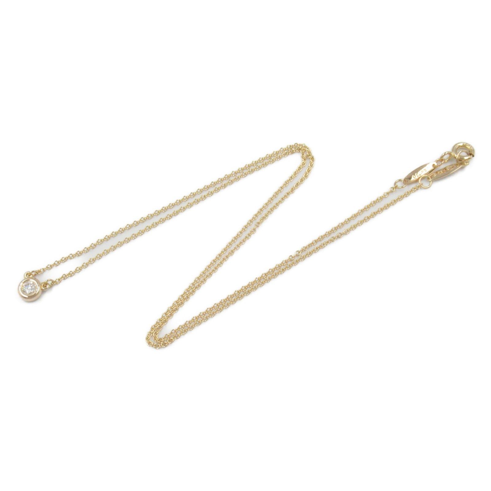 Tiffany & Co. Tiffany Co By-The-Yard Diamond Necklace K18Pg (Pink Gold) Clear Size ONE SIZE - 3 Thumbnail