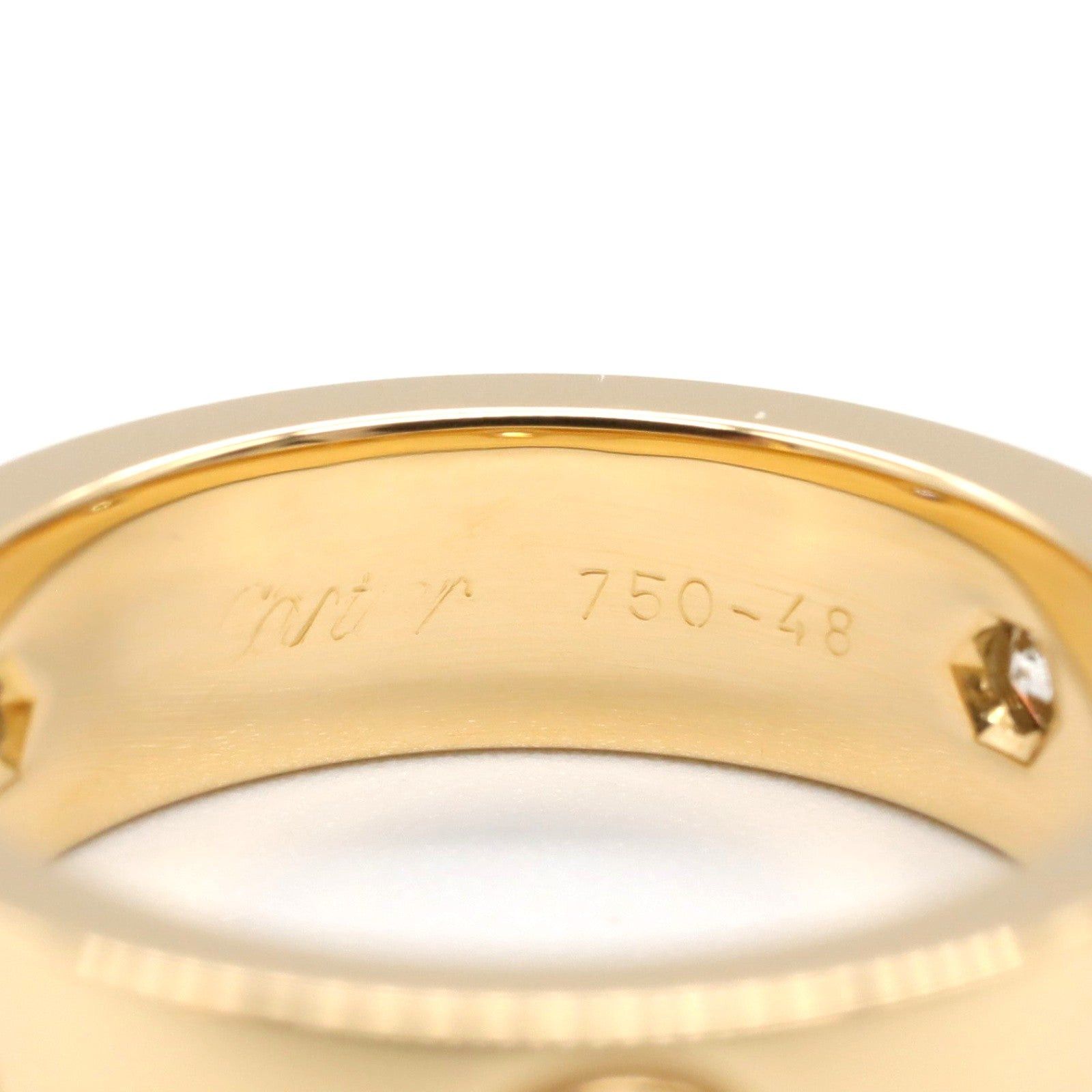 Cartier Cartier Love Ring 3Pd K18 (Yellow Gold) Diamond Clear Size ONE SIZE - 4 Thumbnail
