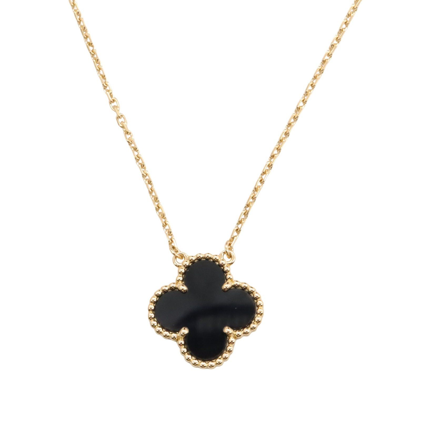 Van Cleef & Arpels Van Cleef Arpels Alhambra Necklace Onyx K18 (Yellow Gold) Black Size ONE SIZE - 2 Thumbnail