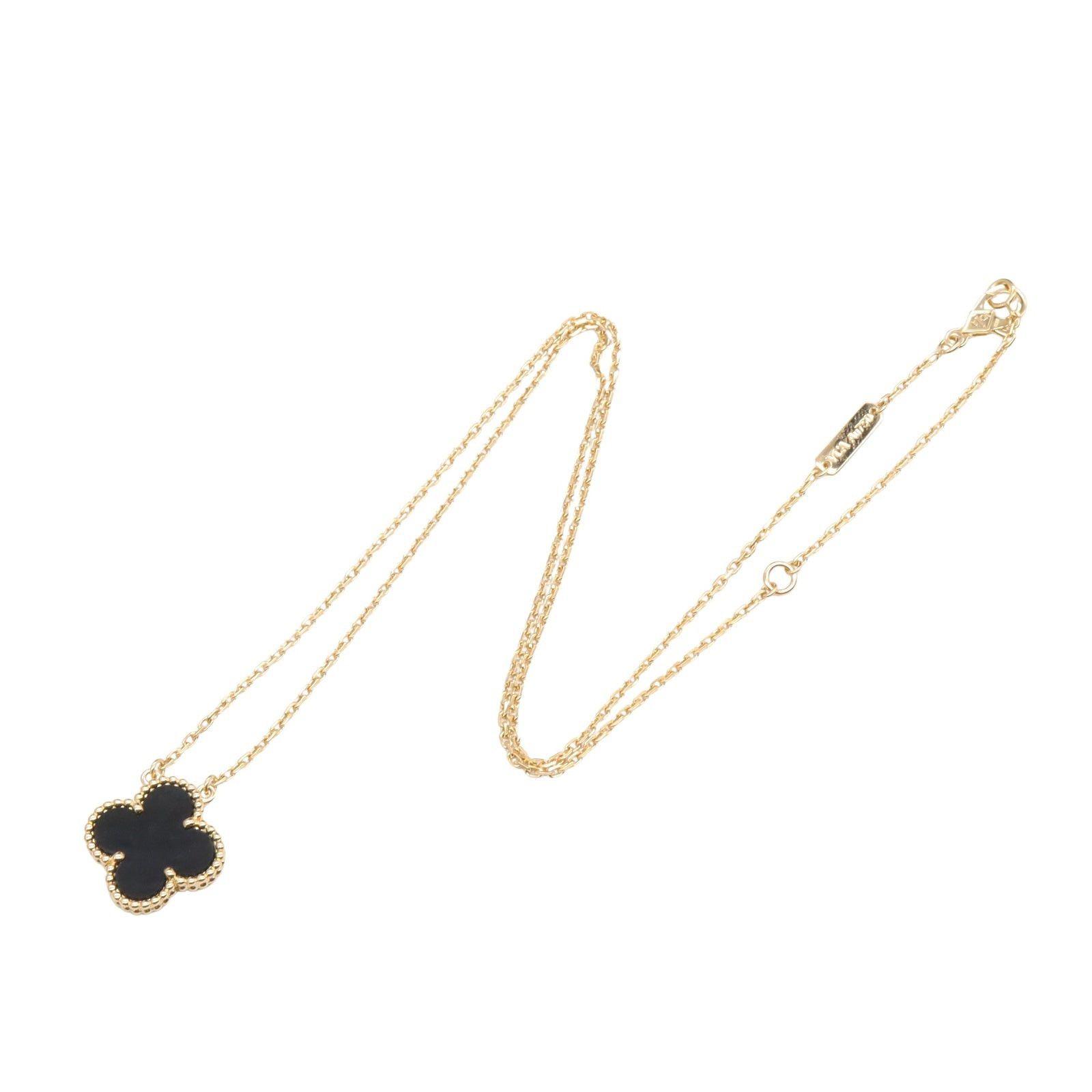 Van Cleef & Arpels Van Cleef Arpels Alhambra Necklace Onyx K18 (Yellow Gold) Black Size ONE SIZE - 3 Thumbnail