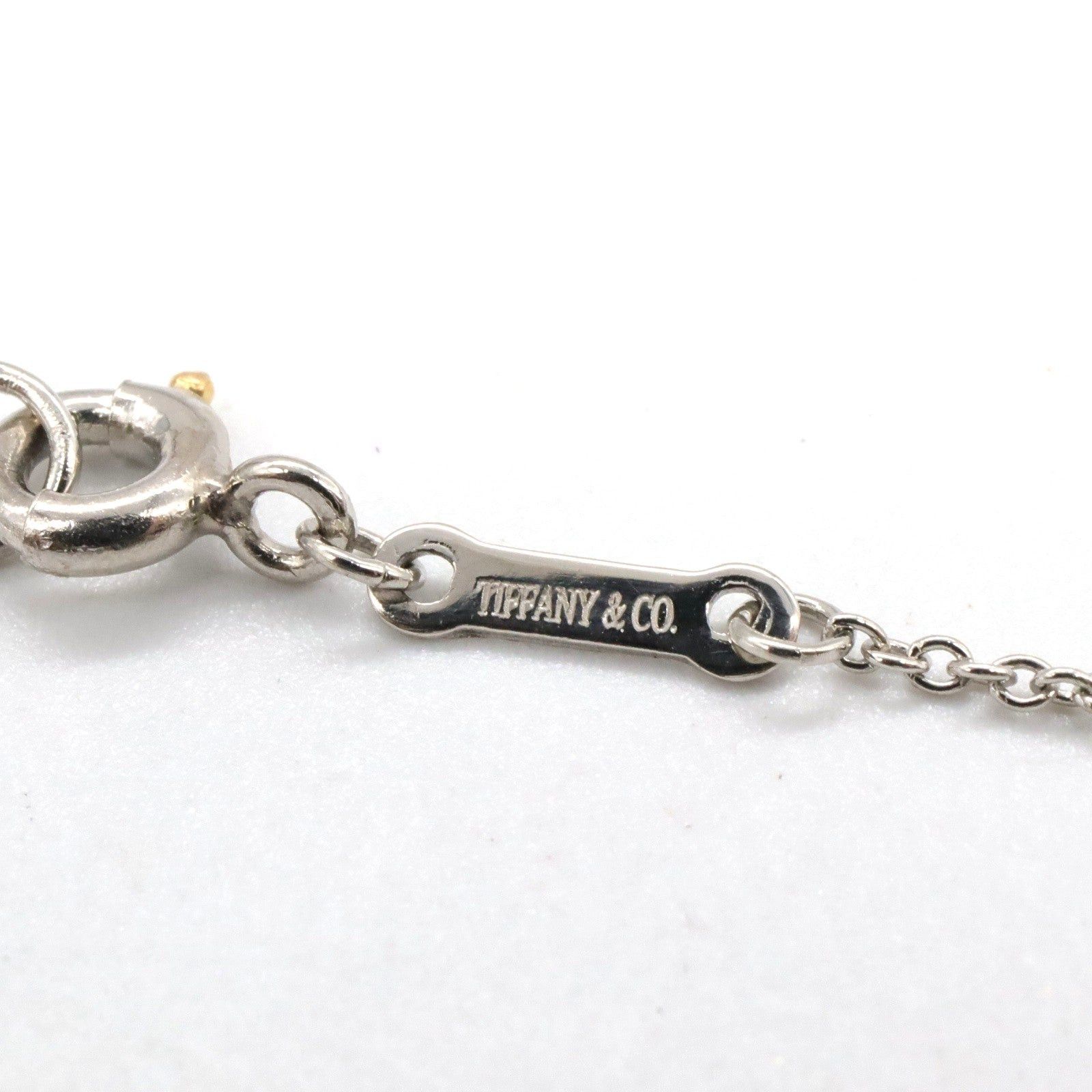 Tiffany & Co. Tiffany Co Bean Necklace Diamond Pt950 Platinum Clear Size ONE SIZE - 4 Thumbnail