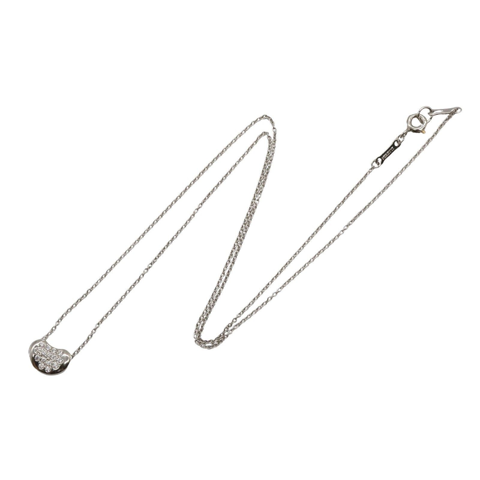 Tiffany & Co. Tiffany Co Bean Necklace Diamond Pt950 Platinum Clear Size ONE SIZE - 3 Thumbnail