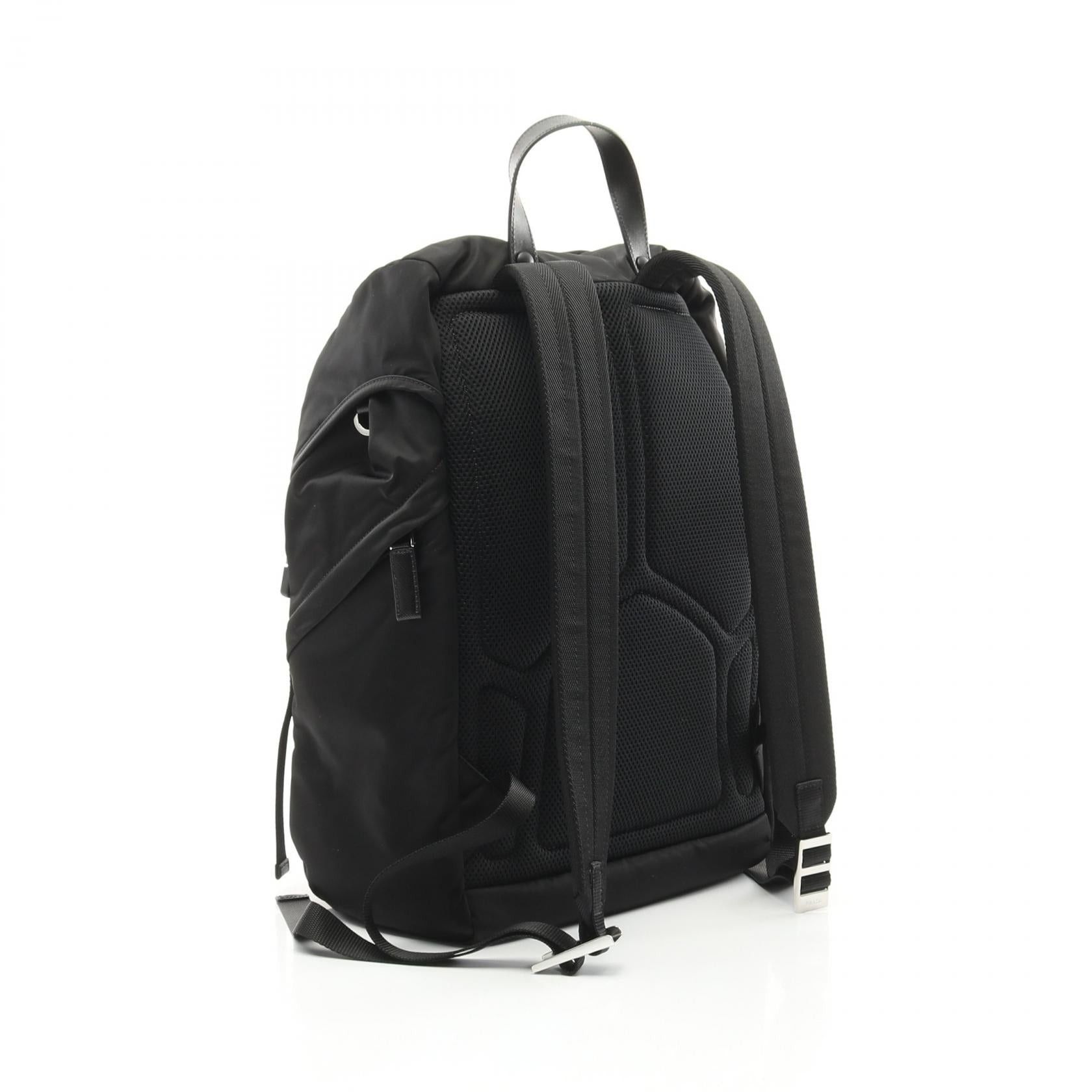 Prada Prada Re-Nylon Backpack Rucksack Nylon Saffiano Leather Black Size ONE SIZE - 2 Thumbnail