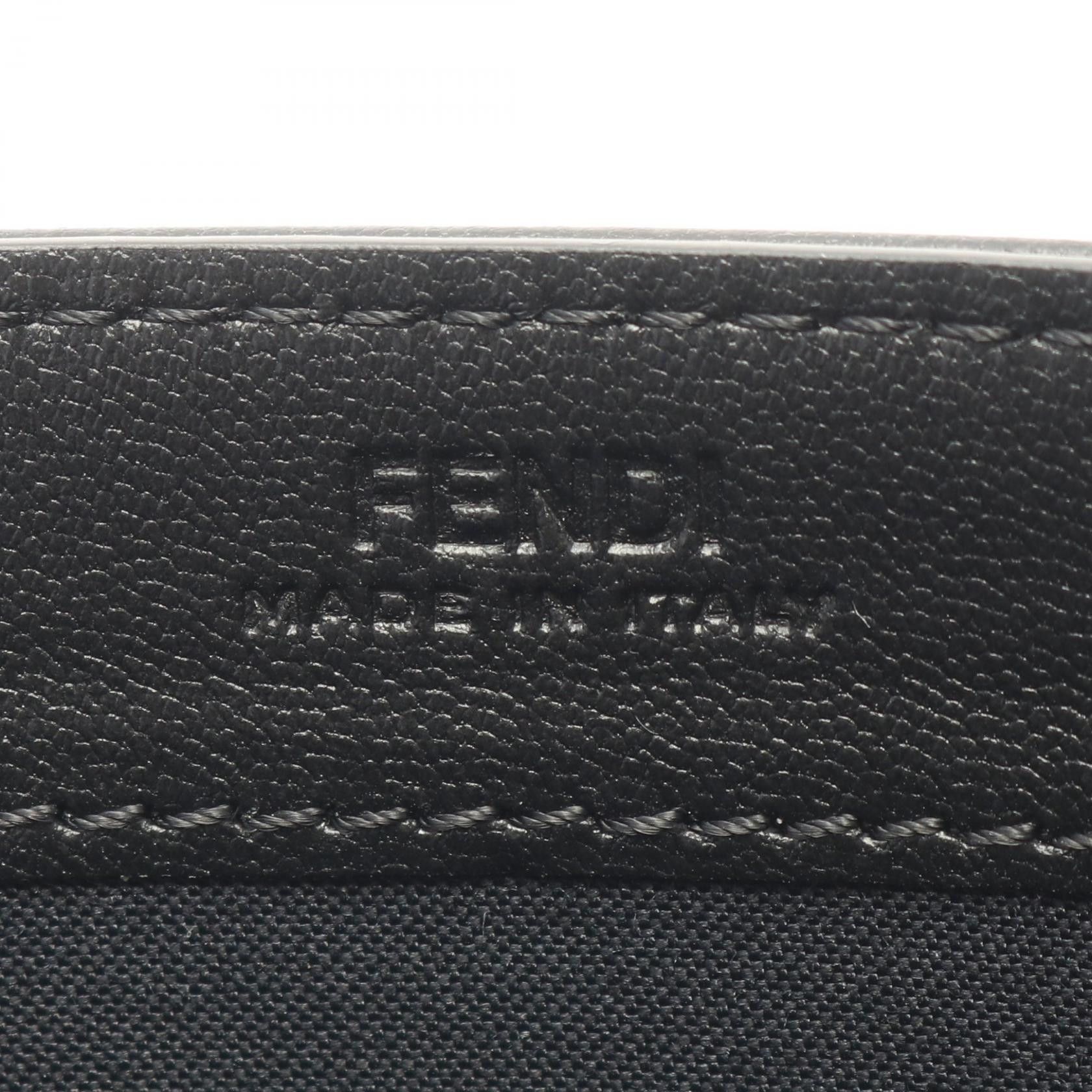 Fendi Fendi Ff Logo Shoulder Bag Leather Black Size ONE SIZE - 4 Thumbnail