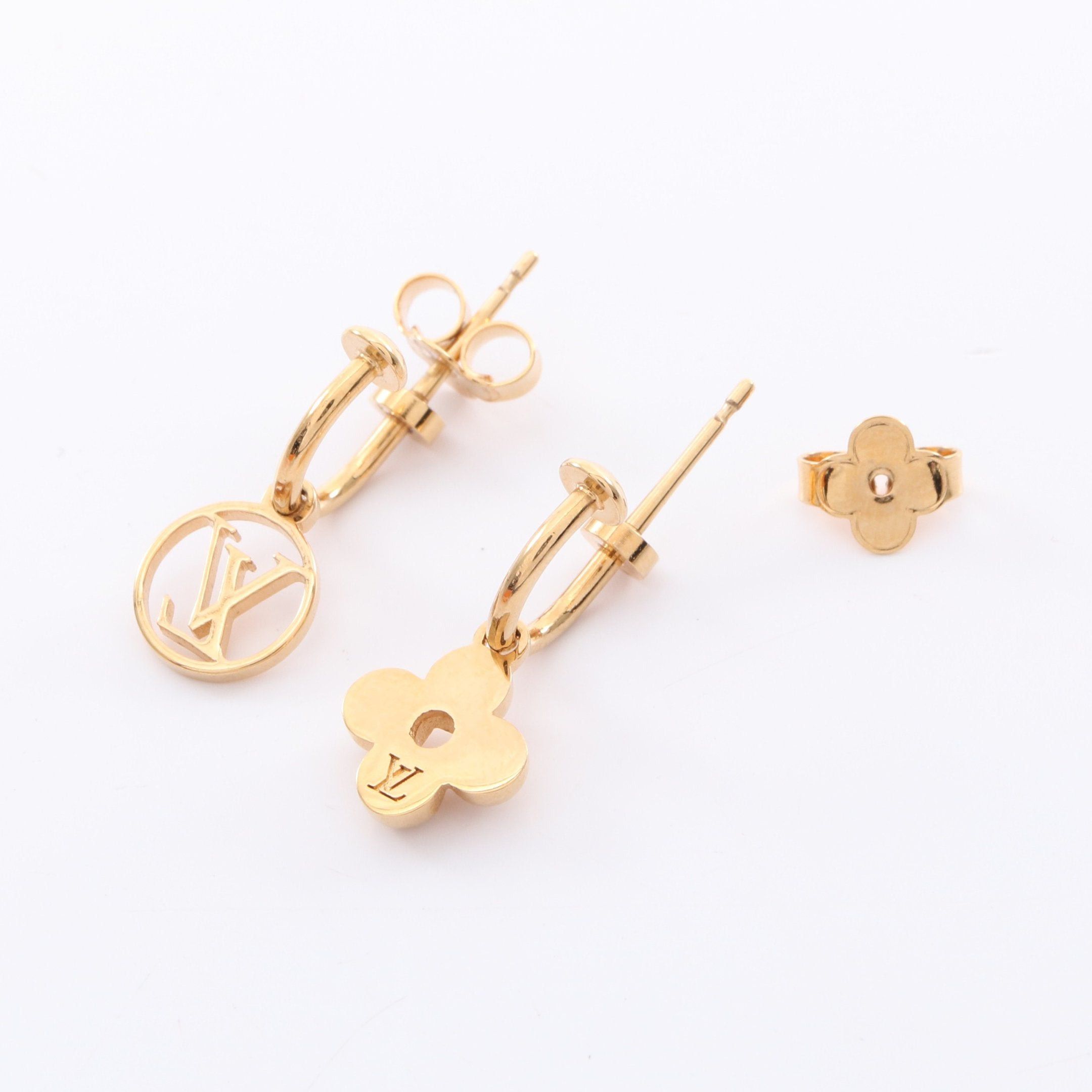 Louis Vuitton Louis Vuitton Bookle Dreille Blooming Earrings Gp Gold Size ONE SIZE - 2 Thumbnail