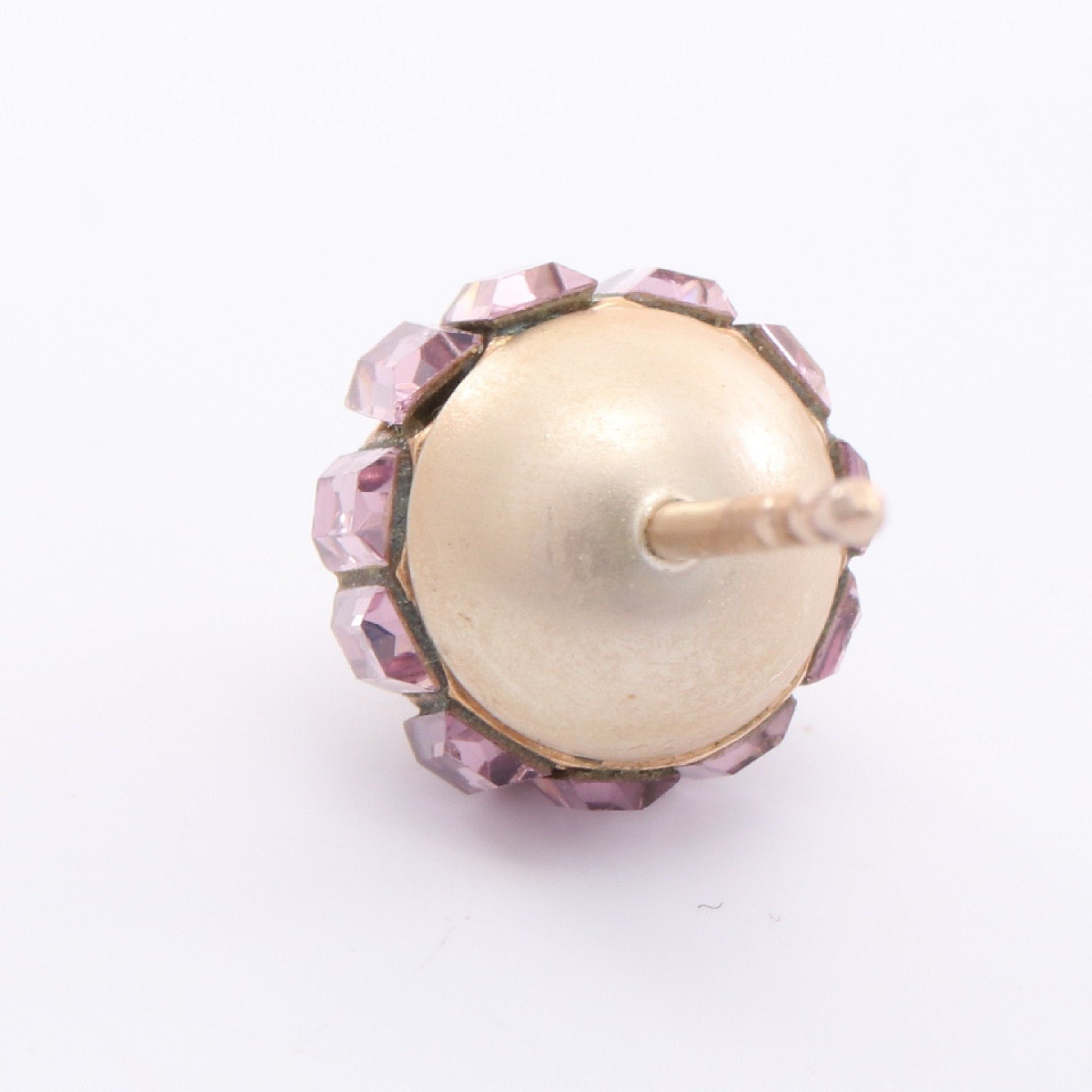 Dior Dior Tribal Earrings Gp Fake Pearl Rhinestone Pink Gold Size ONE SIZE - 5 Thumbnail