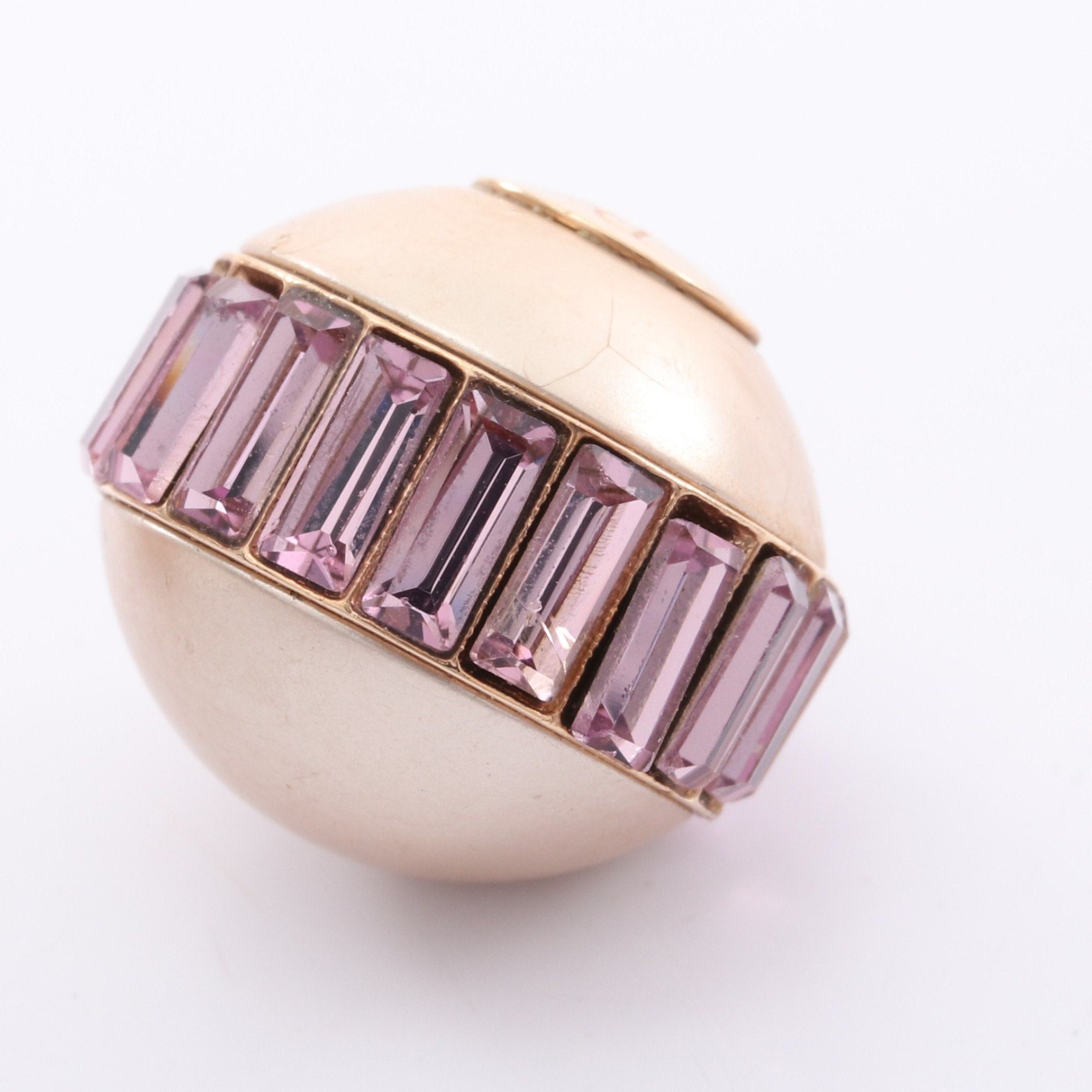 Dior Dior Tribal Earrings Gp Fake Pearl Rhinestone Pink Gold Size ONE SIZE - 7 Thumbnail