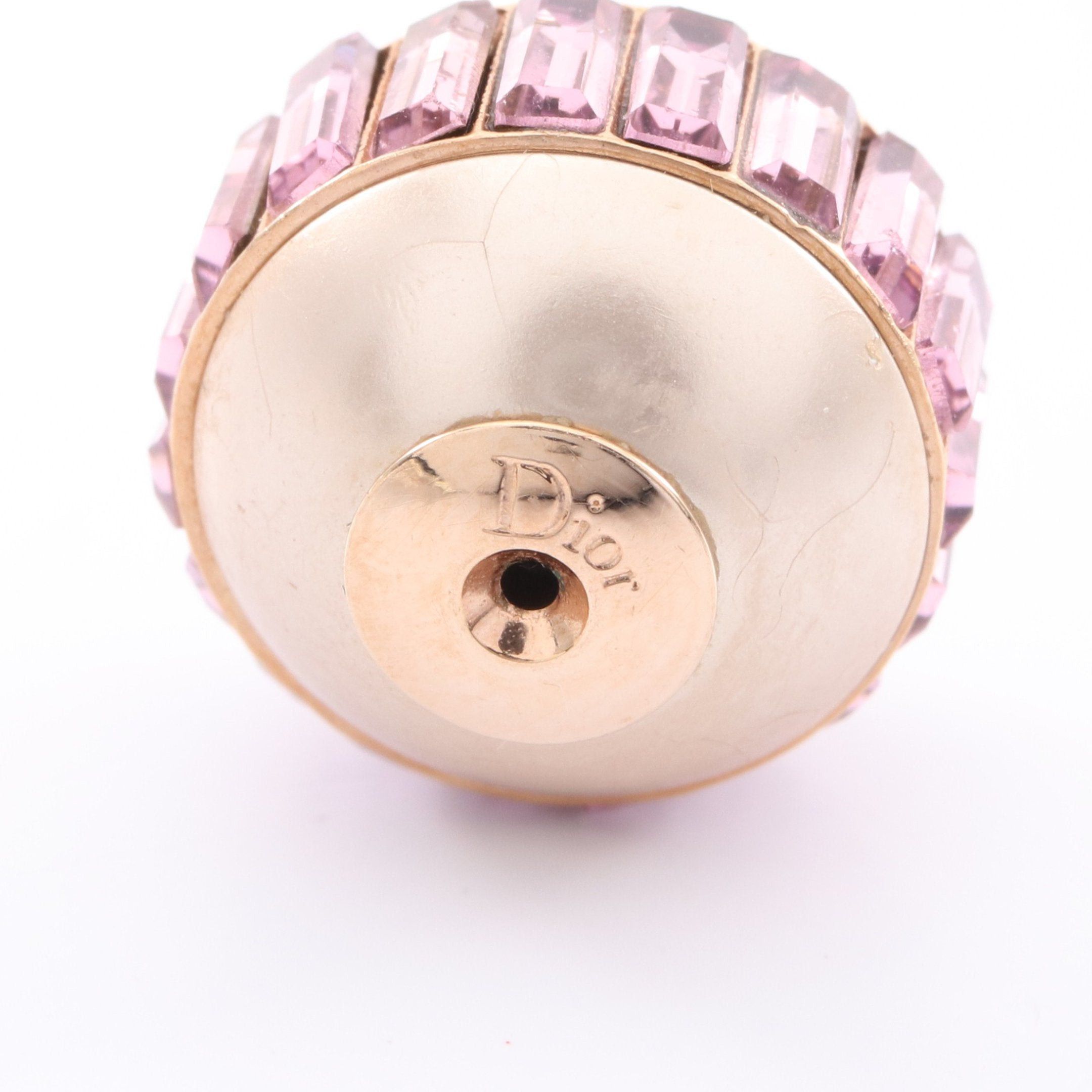 Dior Dior Tribal Earrings Gp Fake Pearl Rhinestone Pink Gold Size ONE SIZE - 3 Thumbnail