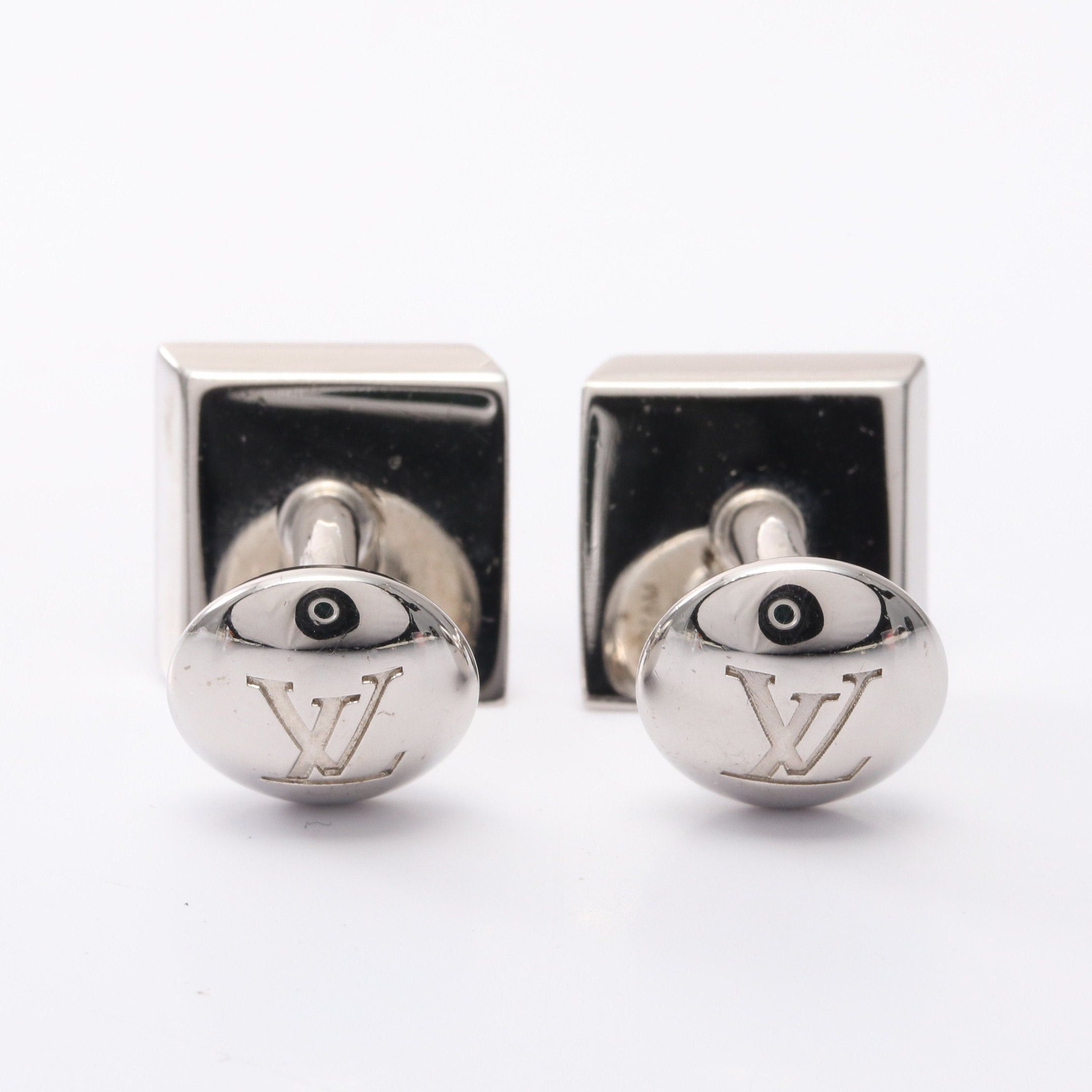 Louis Vuitton Louis Vuitton Bouton De Manchette Damier Cufflink Silver Size ONE SIZE - 2 Thumbnail