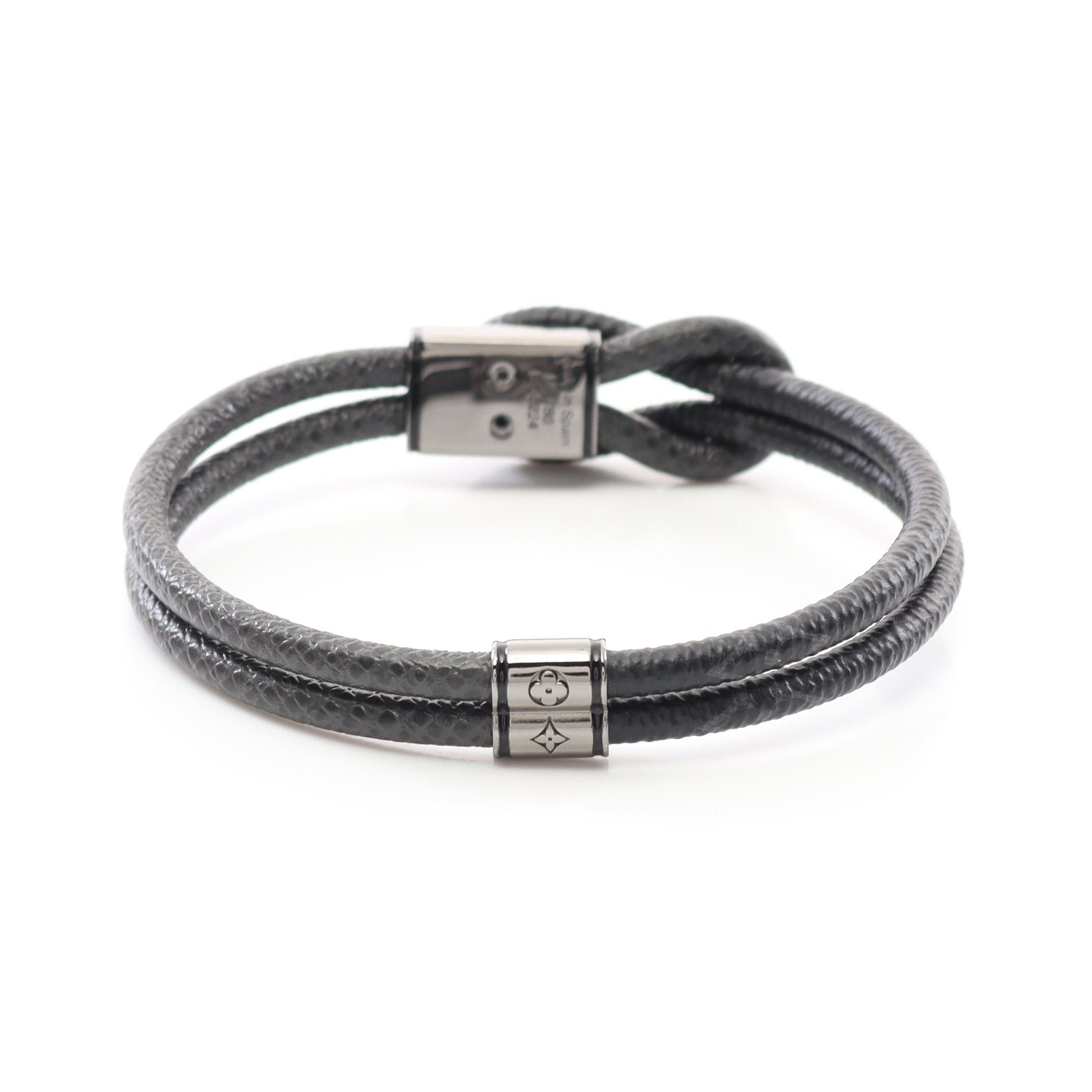 Louis Vuitton Louis Vuitton Loop It Monogram Eclipse Bracelet Leather Black Size ONE SIZE - 2 Thumbnail