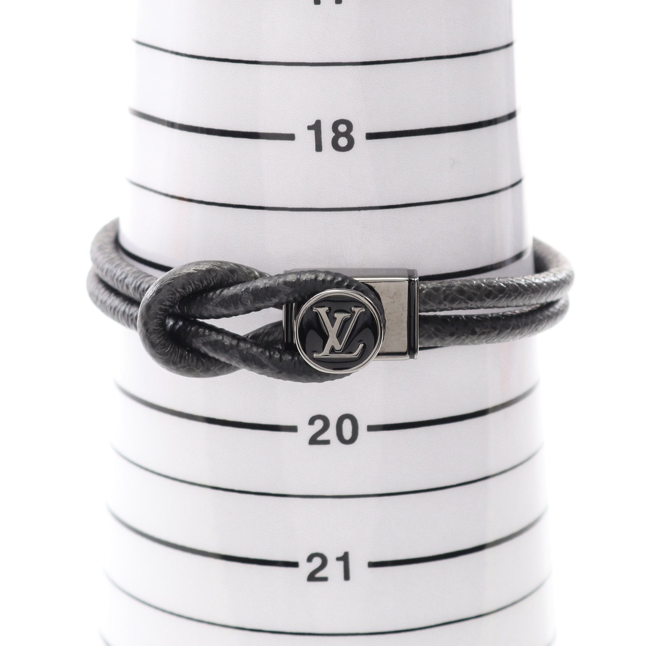 Louis Vuitton Louis Vuitton Loop It Monogram Eclipse Bracelet Leather Black Size ONE SIZE - 5 Thumbnail