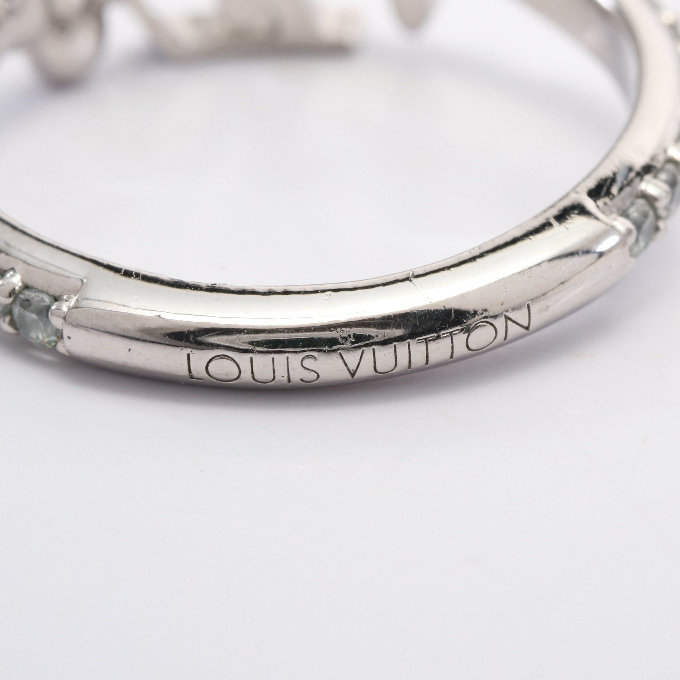 Louis Vuitton Louis Vuitton Lv Iconic Ring Rhinestone Silver Clear Size ONE SIZE - 4 Thumbnail