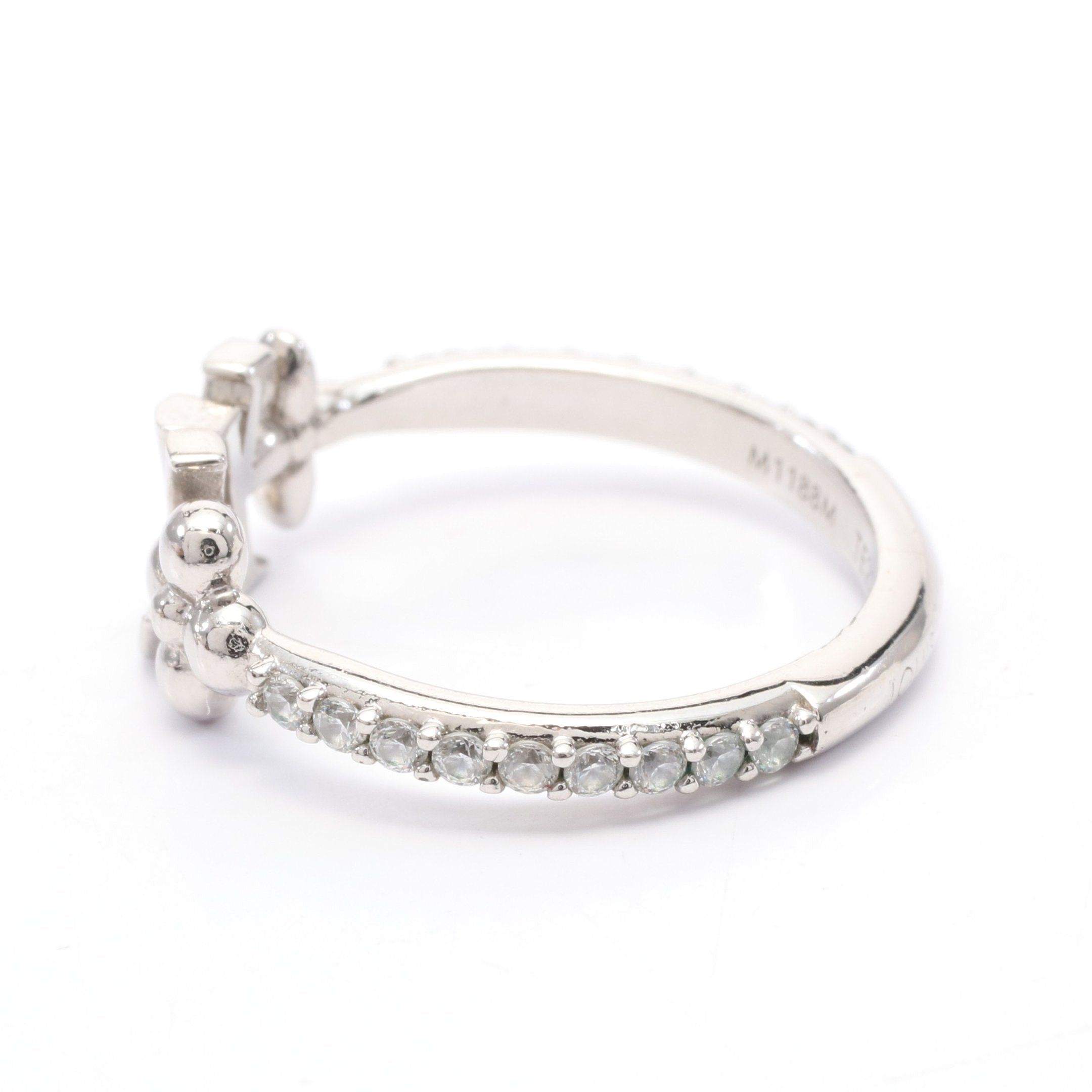 Louis Vuitton Louis Vuitton Lv Iconic Ring Rhinestone Silver Clear Size ONE SIZE - 2 Thumbnail