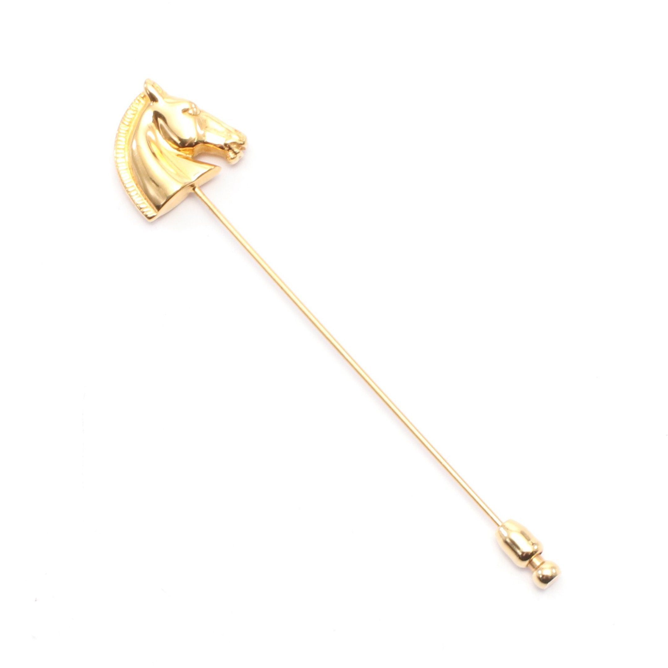 Hermes Hermes Hose Pin Brooch Gp Gold Size ONE SIZE - 2 Thumbnail