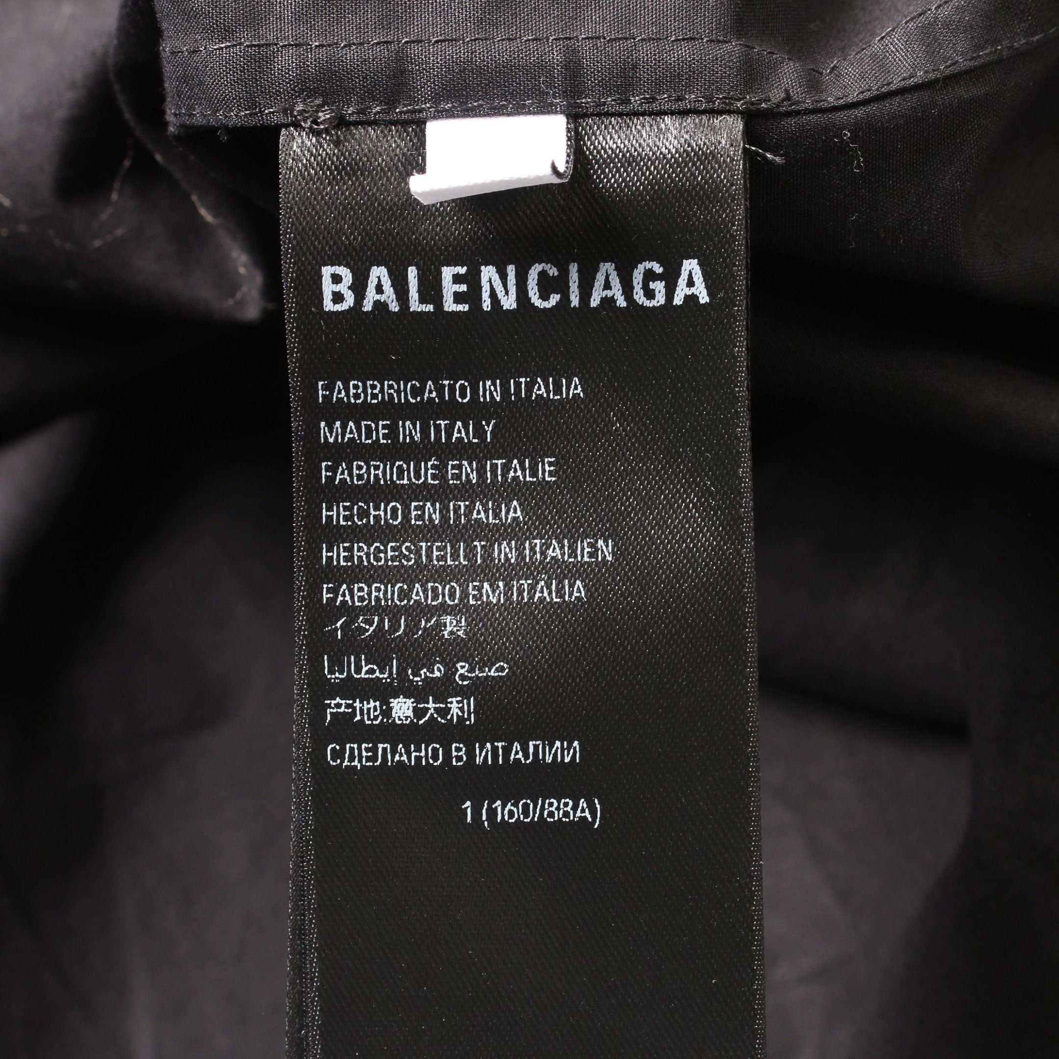 Balenciaga Balenciaga One Piece Long Sleeve Front Logo Embroidery Cotton Black Size ONE SIZE - 4 Thumbnail