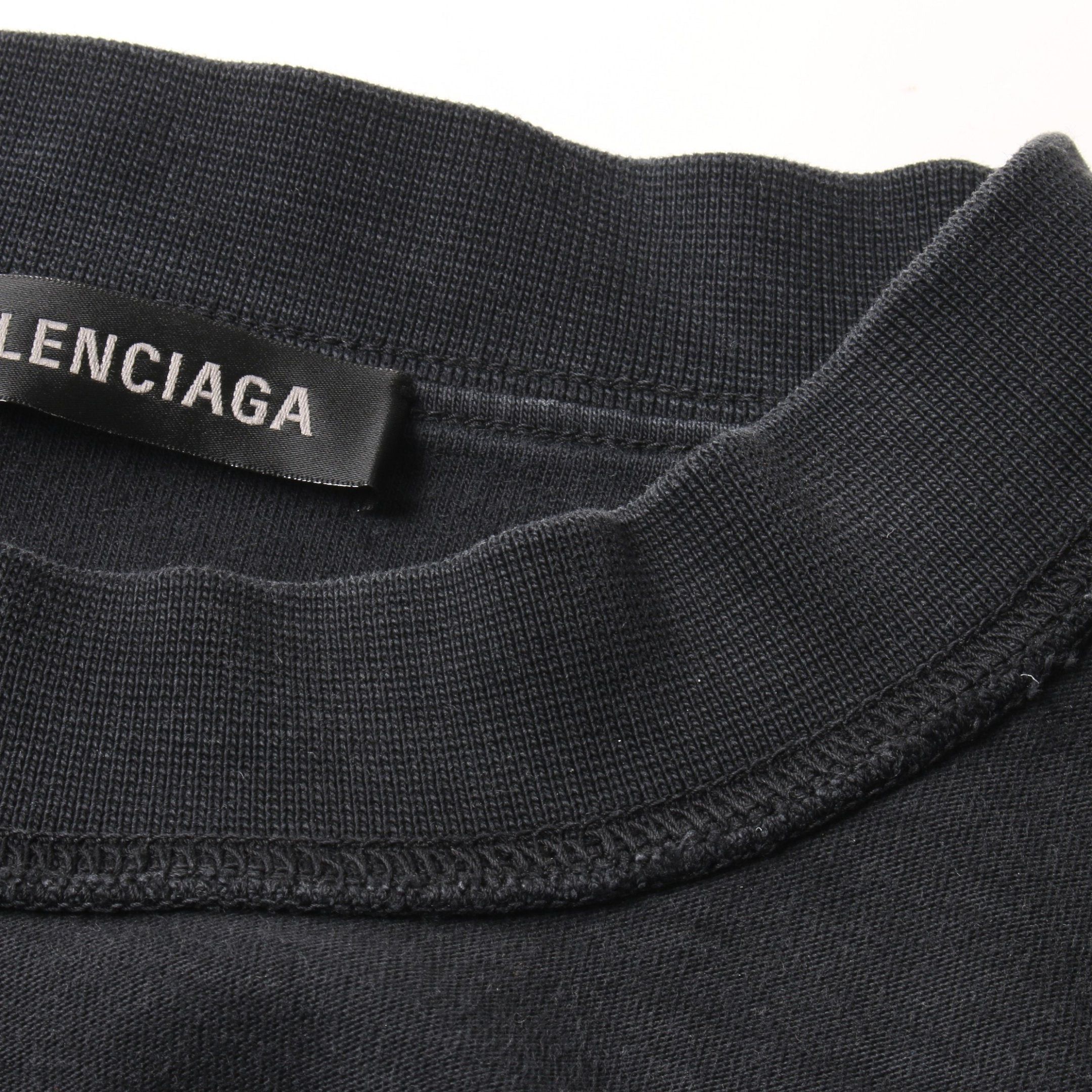 Balenciaga Balenciaga One Piece Long Sleeve Front Logo Embroidery Cotton Black Size ONE SIZE - 8 Thumbnail