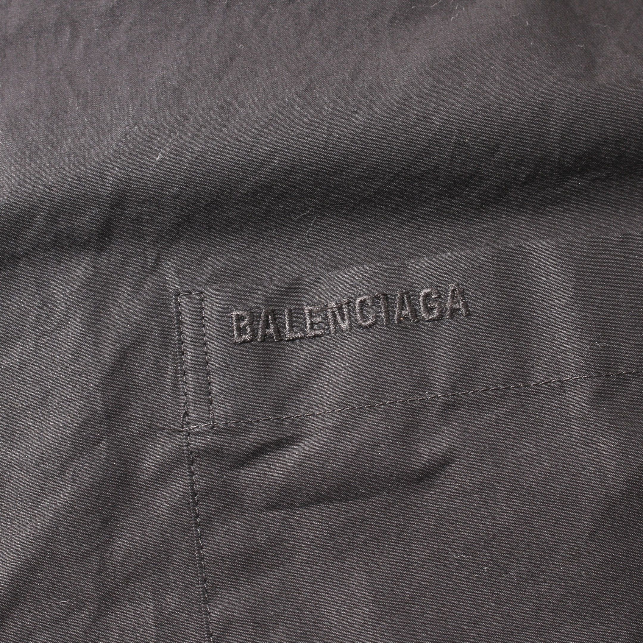 Balenciaga Balenciaga One Piece Long Sleeve Front Logo Embroidery Cotton Black Size ONE SIZE - 10 Thumbnail