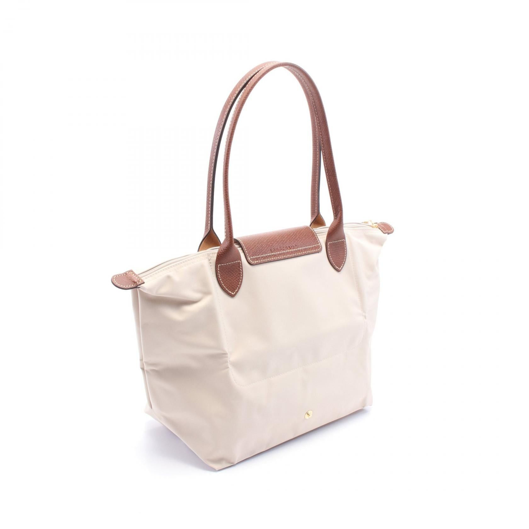 Longchamp Longchamp Le Pliage Original M Preage Handbag Tote Bag Canvas Leather Beige Brown Size ONE SIZE - 2 Thumbnail