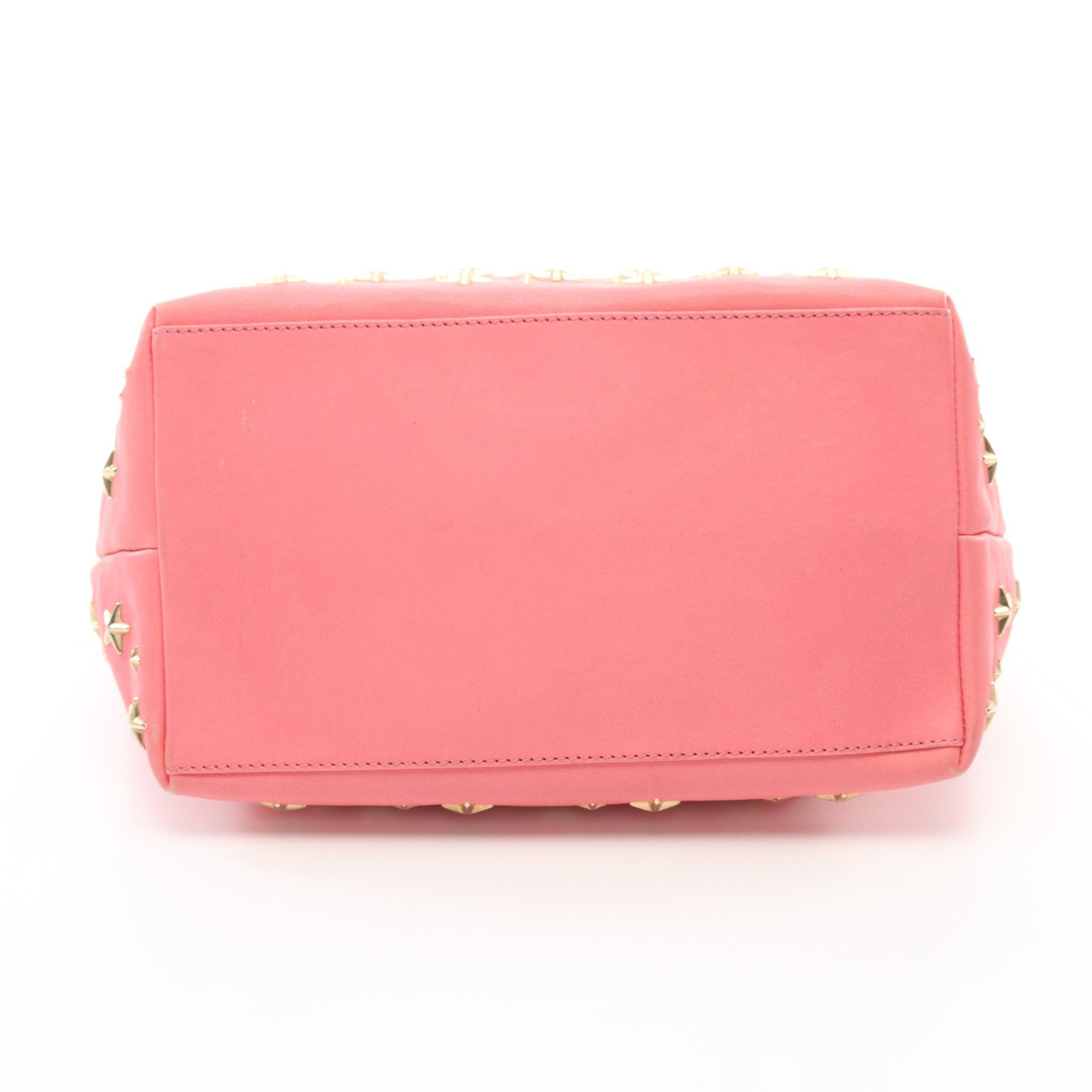 Jimmy Choo Jimmy Choo Sasha S Handbag Tote Bag Star Studs Leather Pink Size ONE SIZE - 8 Thumbnail